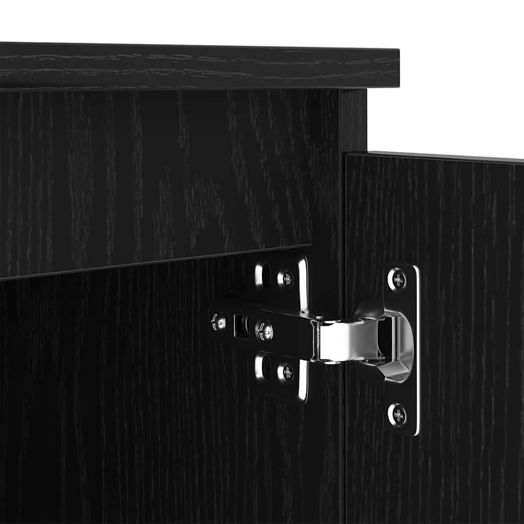 TV ormar Crni hrast 140 x 38,5 x 36 cm Konstruirano drvo