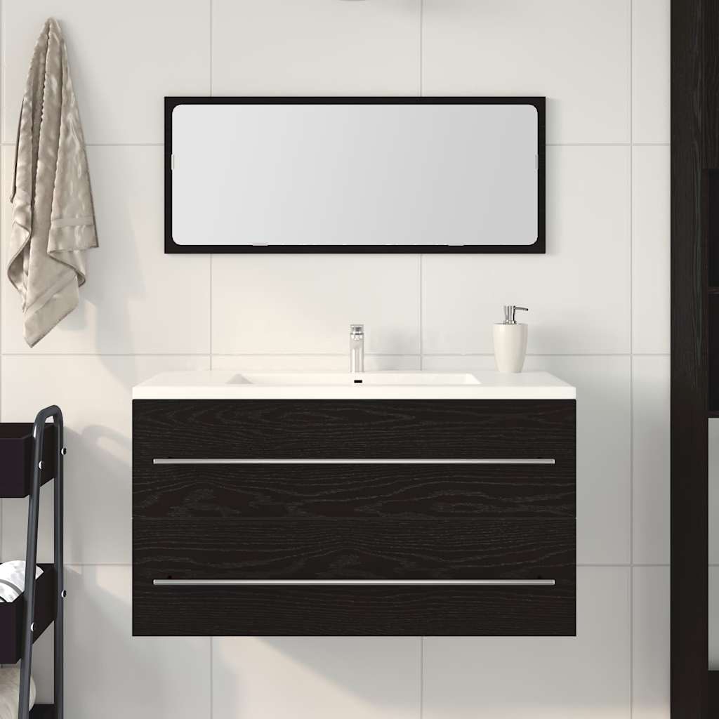 Ormarić za sudoper s ladicama Crni hrast 90 x 45 x 1.5 cm