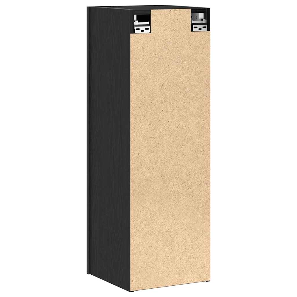 TV Kabinet za Zid Zidne Crni hrast 30,5 x 30 x 90 cm