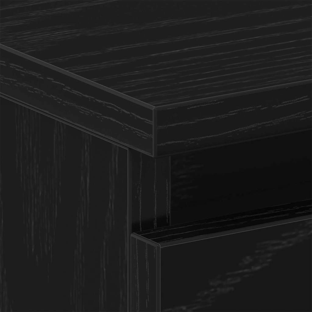 Noćni ormar 2 pcs Crni hrast 40 x 30 x 39 cm Konstruirano drvo