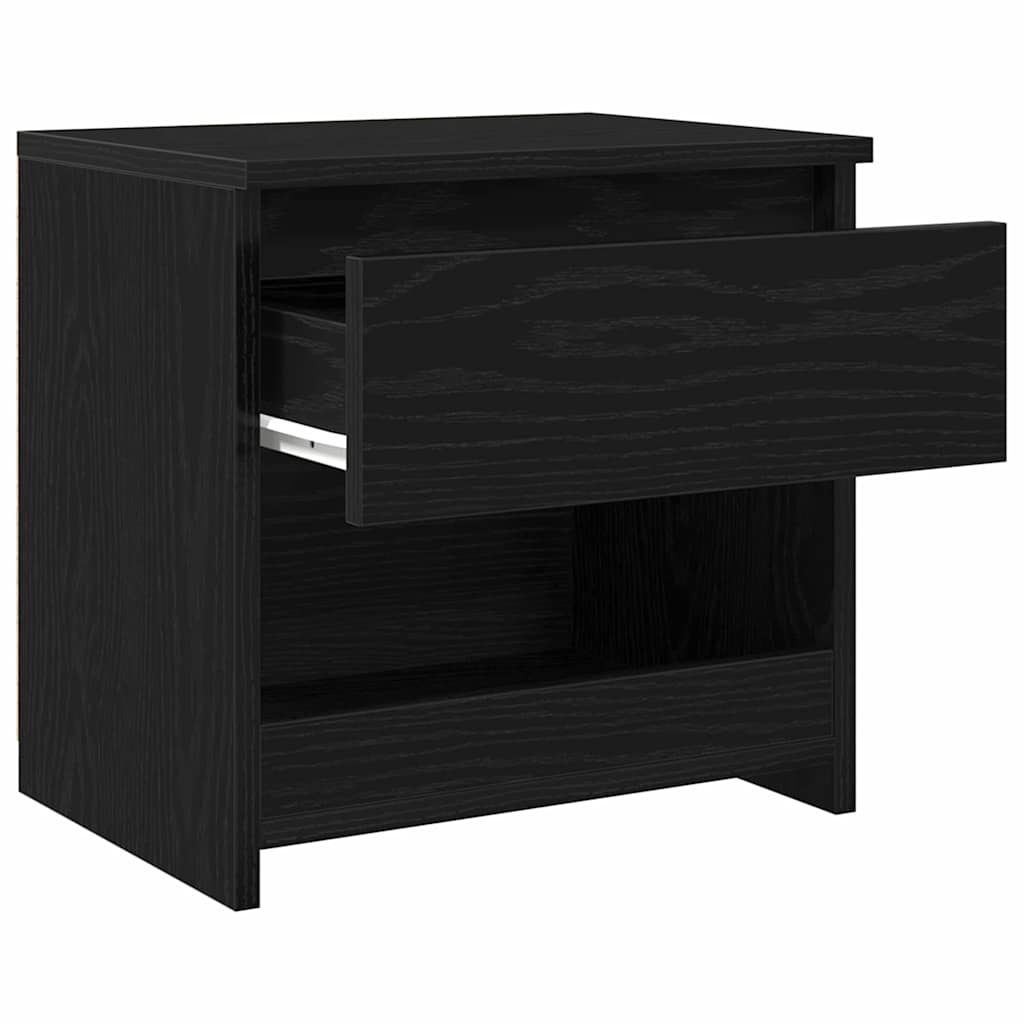Noćni ormar 2 pcs Crni hrast 40 x 30 x 39 cm Konstruirano drvo