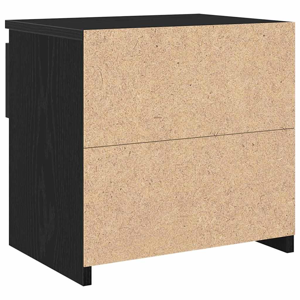 Noćni ormar 2 pcs Crni hrast 40 x 30 x 39 cm Konstruirano drvo