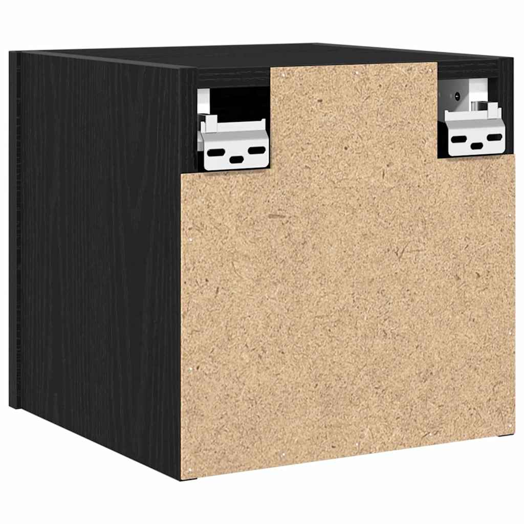 Ormar za TV montiran na zid Zidne Crni hrast 30,5 x 30 x 30 cm