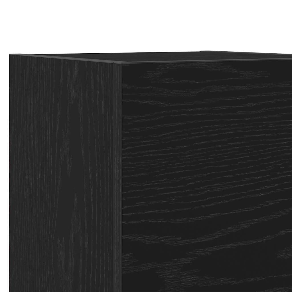 Ormar za TV montiran na zid 2 pcs Crni hrast 30,5 x 30 x 30 cm