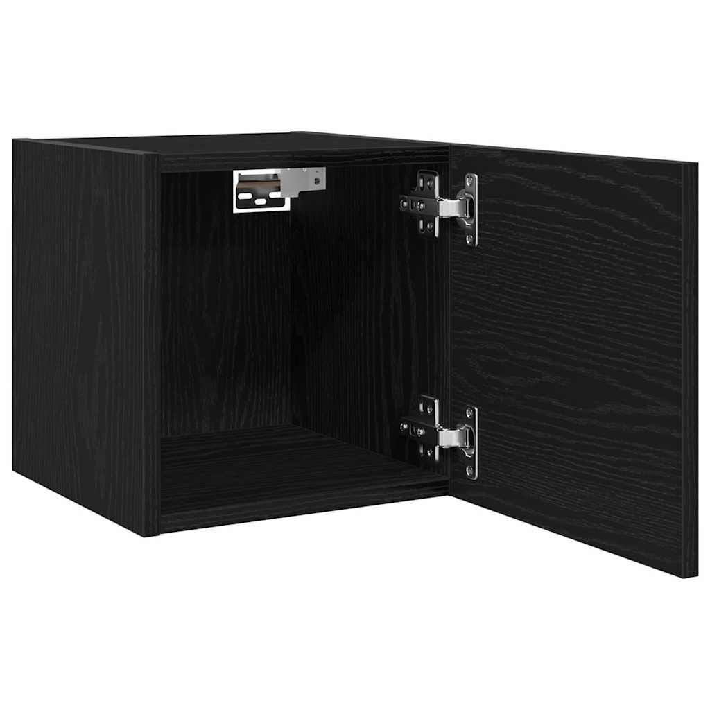 Ormar za TV montiran na zid 2 pcs Crni hrast 30,5 x 30 x 30 cm