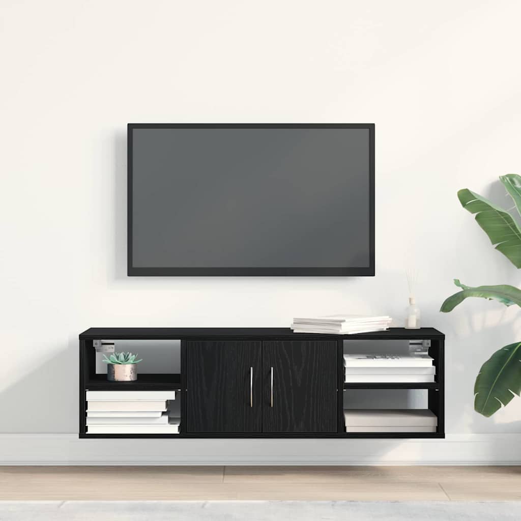 Polica na zidu Crni hrast 102 x 30 x 29 cm Konstruirano drvo