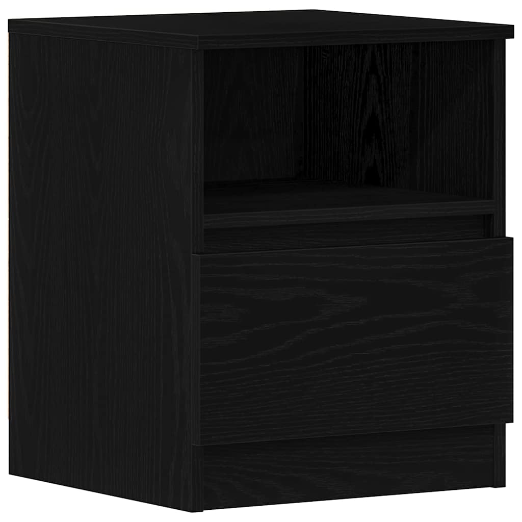 Noćni ormar 2 pcs Crni hrast 40 x 40 x 50 cm Konstruirano drvo