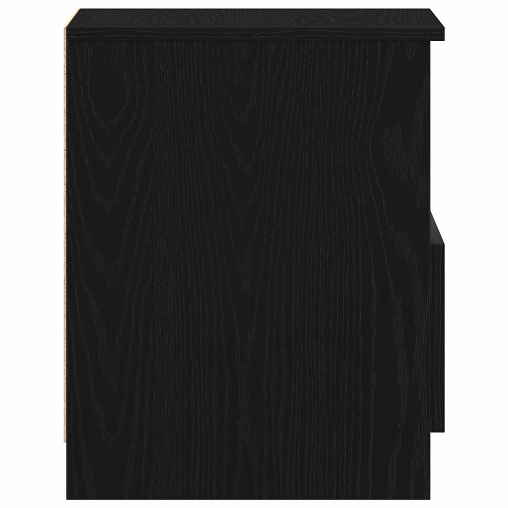 Noćni ormar 2 pcs Crni hrast 40 x 40 x 50 cm Konstruirano drvo