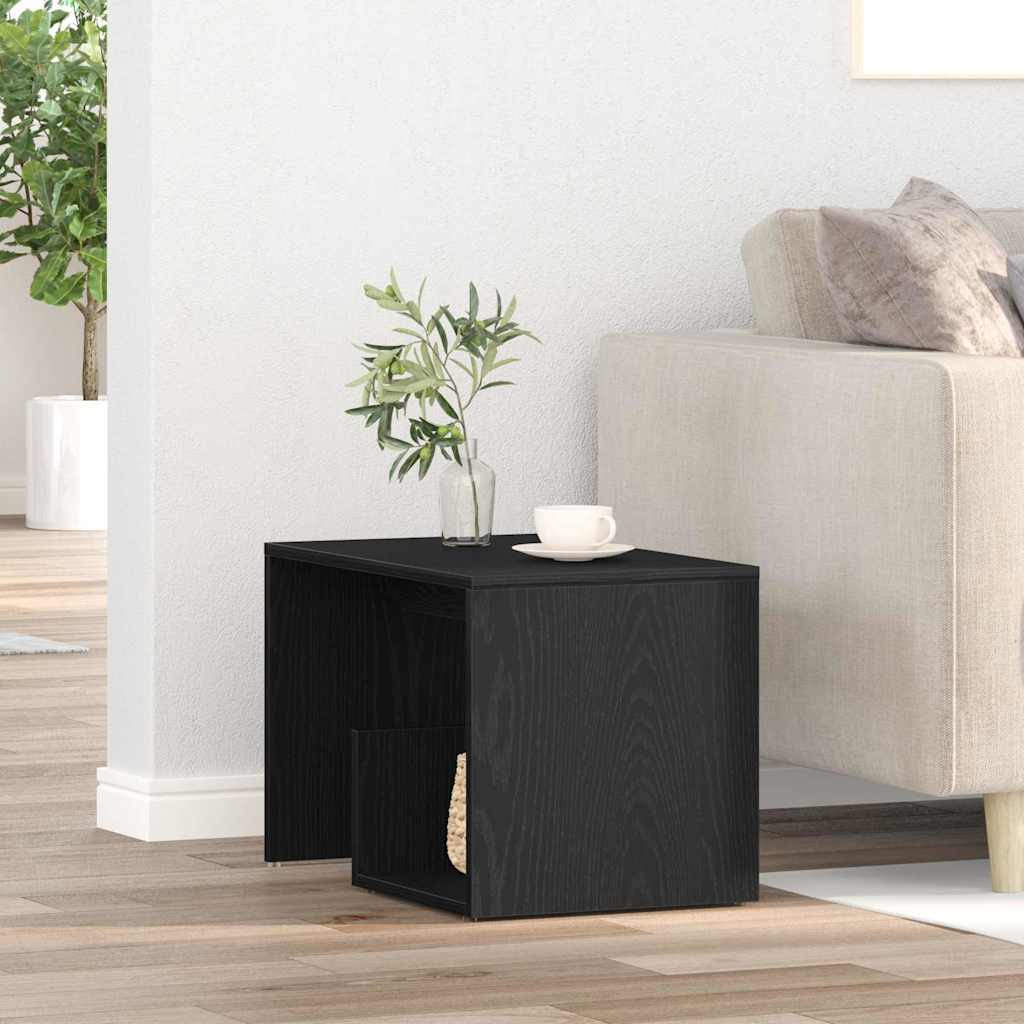 Bocni stol Crni hrast 59 x 36 x 38 cm Konstruirano drvo