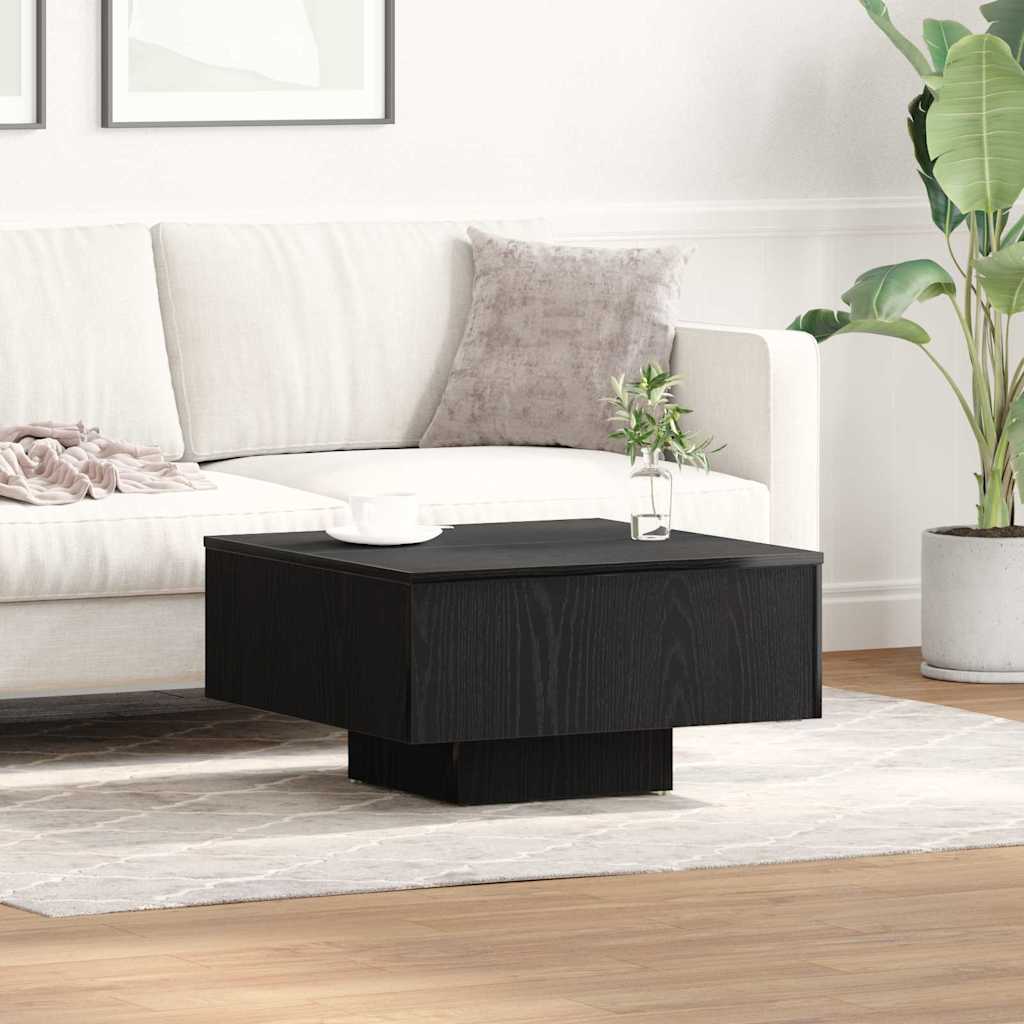 Kava Stol Crni hrast 60 x 60 x 31,5 cm Konstruirano drvo