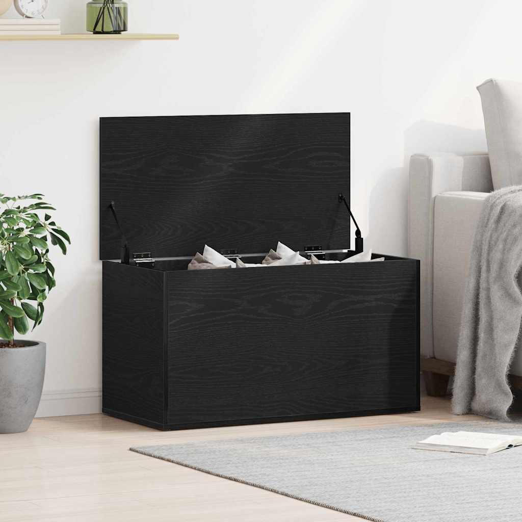 Kutija za spremanje s pohranom Crni hrast 84 x 42 x 46 cm