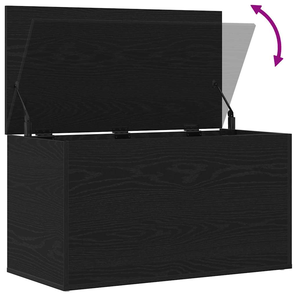 Kutija za spremanje s pohranom Crni hrast 84 x 42 x 46 cm