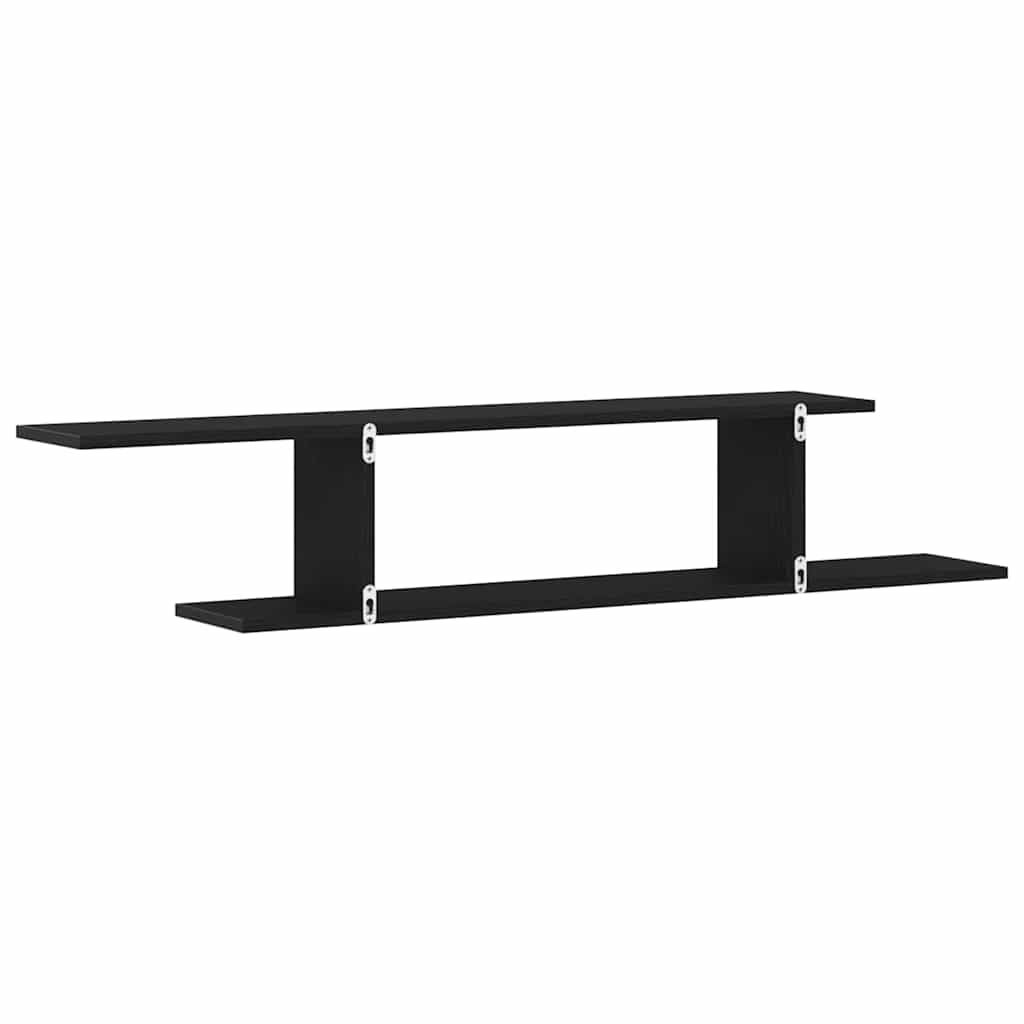 Polica za TV koja se montira na zid Crni hrast 125 x 18 x 23 cm