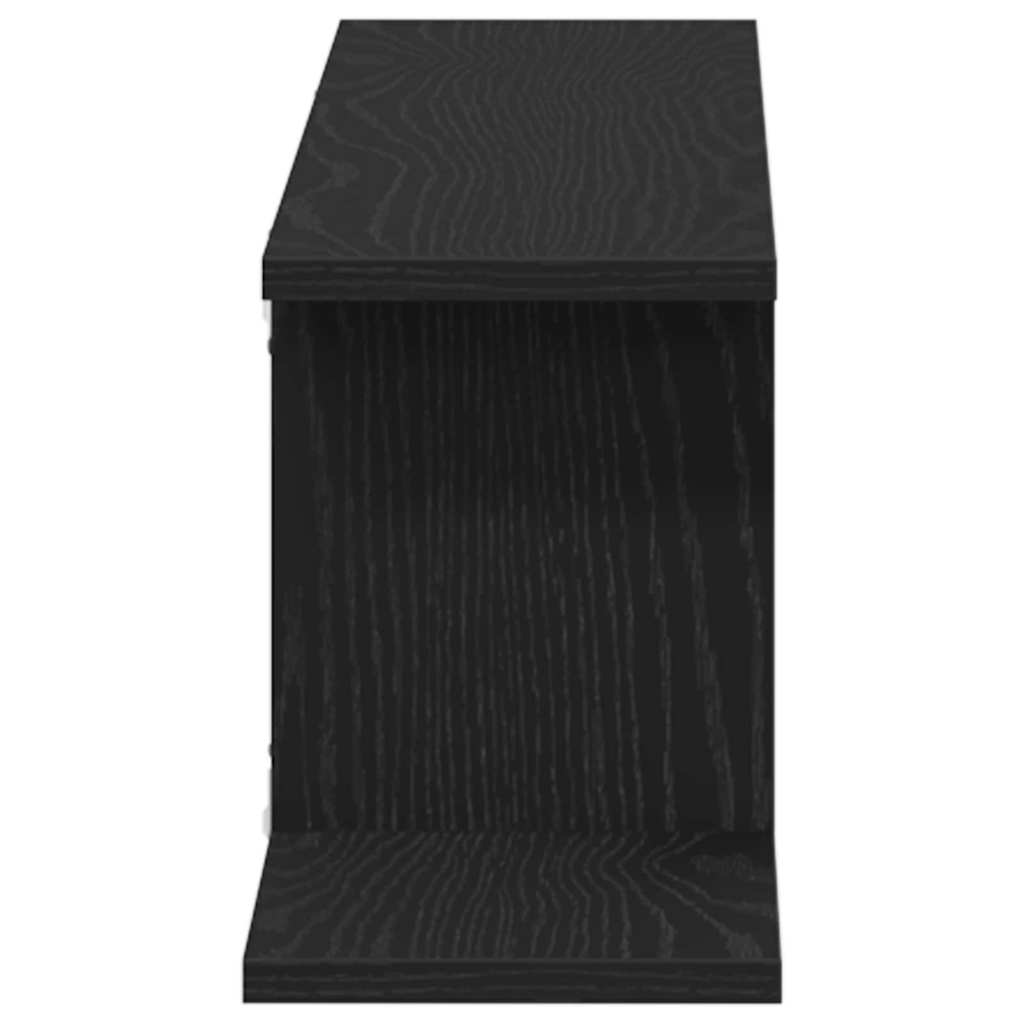 Polica za TV koja se montira na zid Crni hrast 125 x 18 x 23 cm