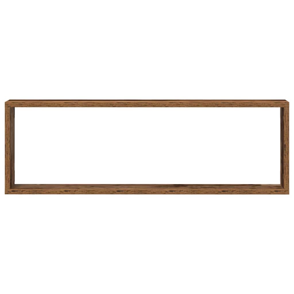 Police na zidu s policom Zidne 2 pcs Staro drvo 80 x 15 x 26 cm