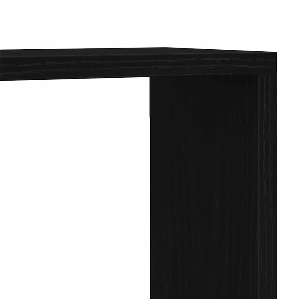 Police na zidu s policom Zidne 6 pcs Crni hrast 60 x 15 x 23 cm