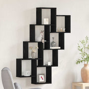 Polica na zidu Crni hrast 90 x 15 x 119,5 cm Konstruirano drvo