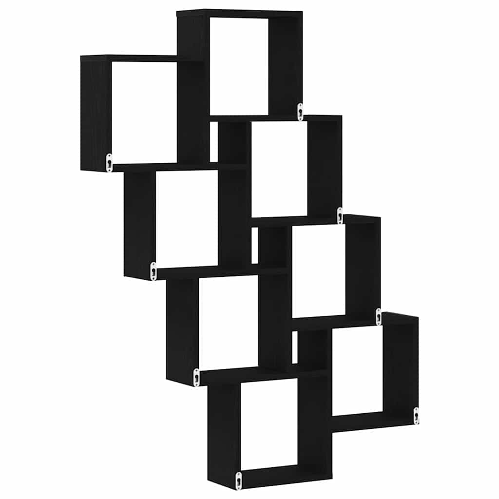 Polica na zidu Crni hrast 90 x 15 x 119,5 cm Konstruirano drvo