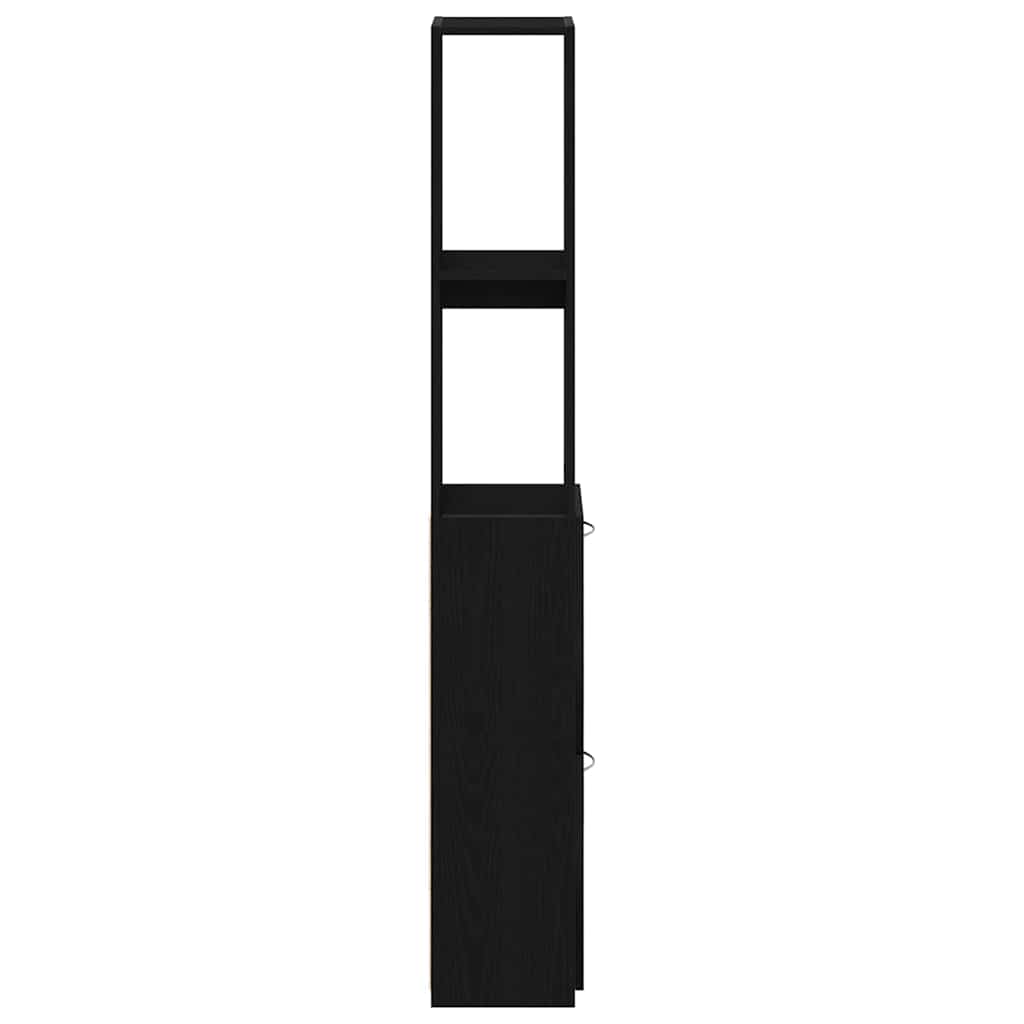Kupaonski ormar Crni hrast 25 x 25 x 170 cm Konstruirano drvo