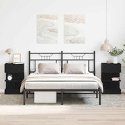 Noćni ormar 2 pcs Crni hrast 40 x 35 x 65 cm Konstruirano drvo
