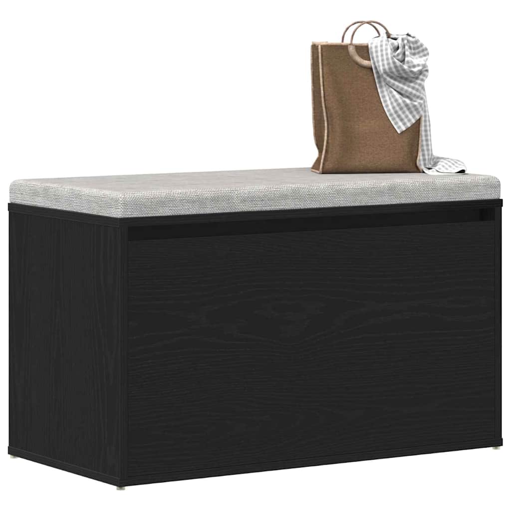 Klupa za hodnik Crni hrast 80 x 40 x 45 cm Konstruirano drvo