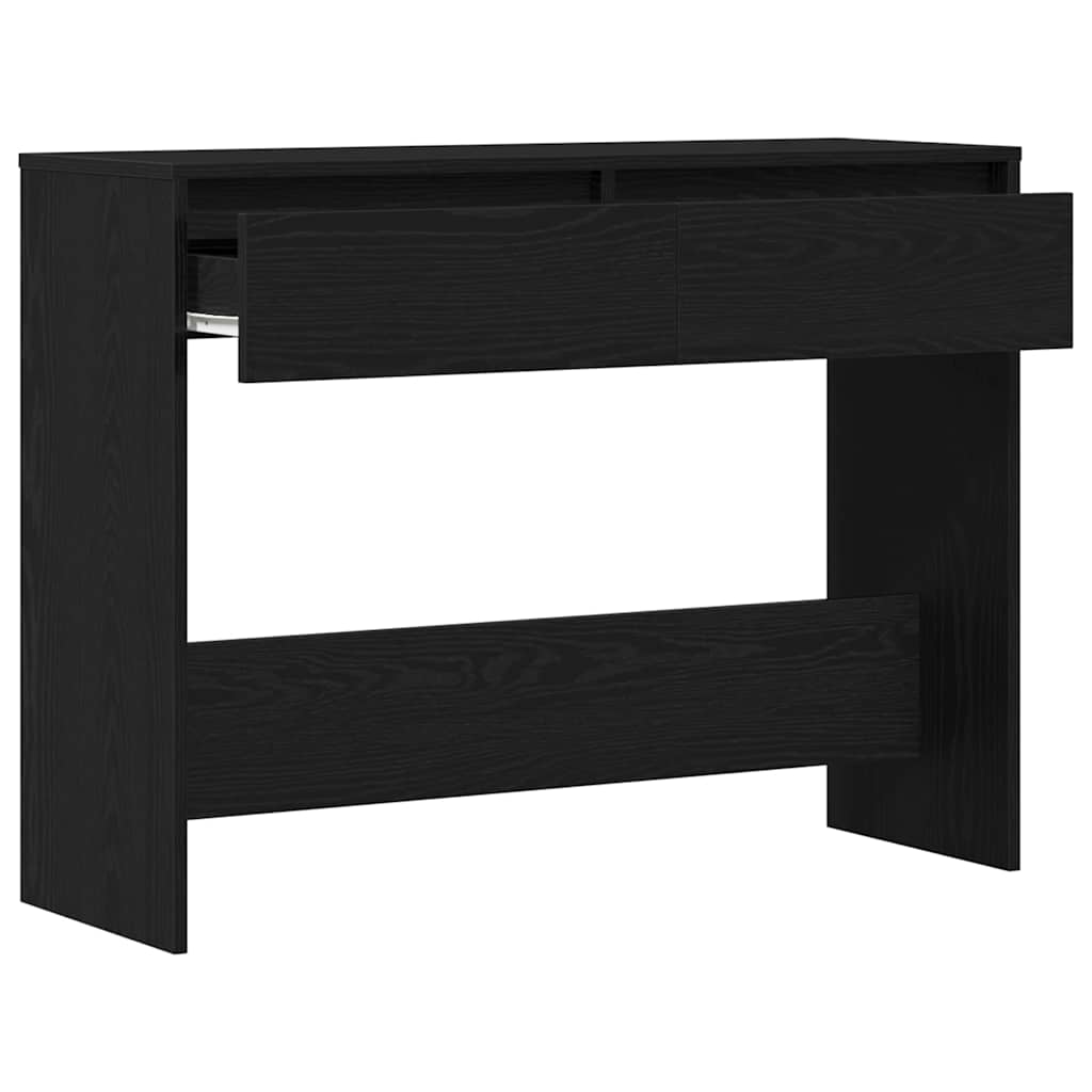 Konzolna stolica s ladicama Crni hrast 100 x 35 x 76,5 cm
