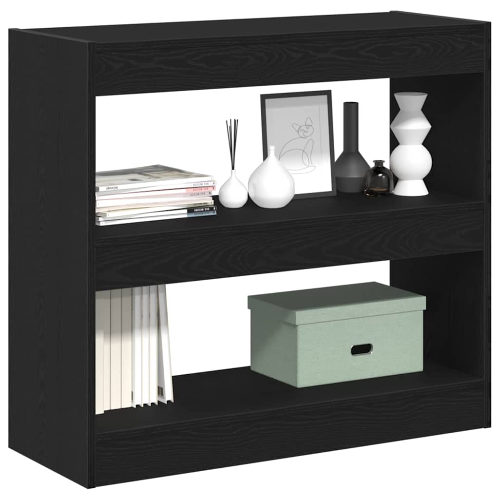 Ormarić za knjige 2 pcs Crni hrast 80 x 30 x 72 cm