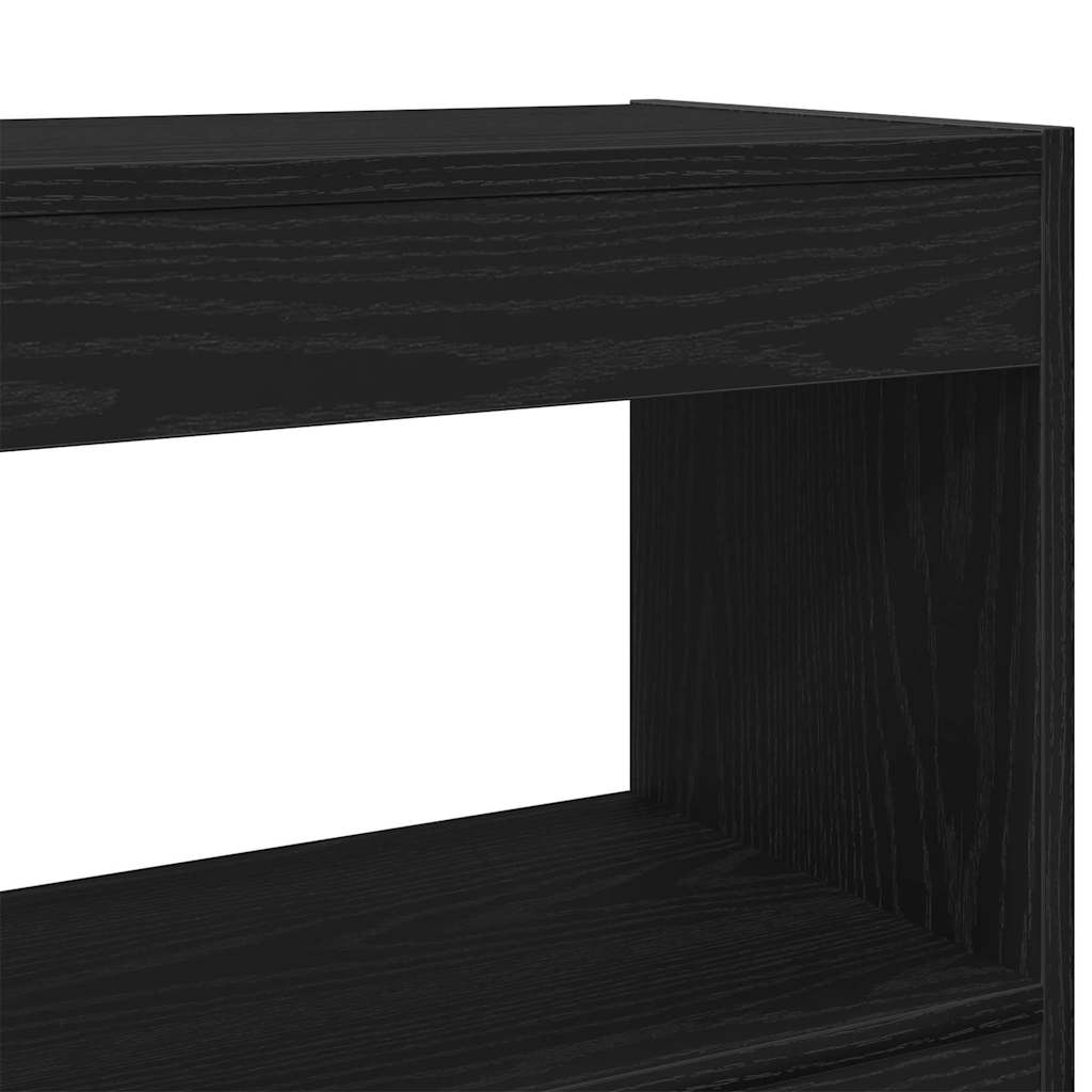 Police za knjige Crni hrast 100 x 30 x 72 cm Konstruirano drvo
