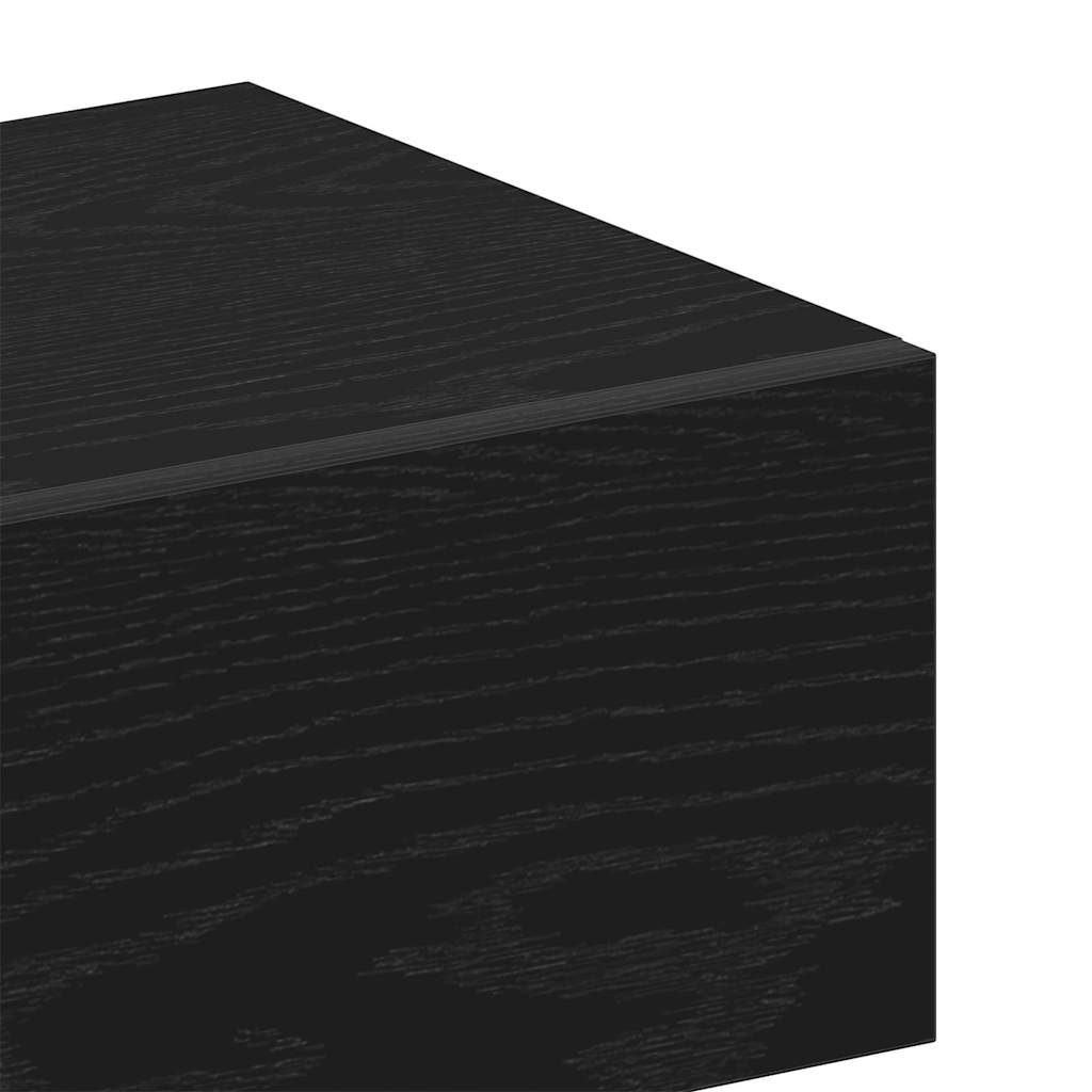 Noćni ormar 2 pcs Crni hrast 46 x 30 x 30 cm Konstruirano drvo