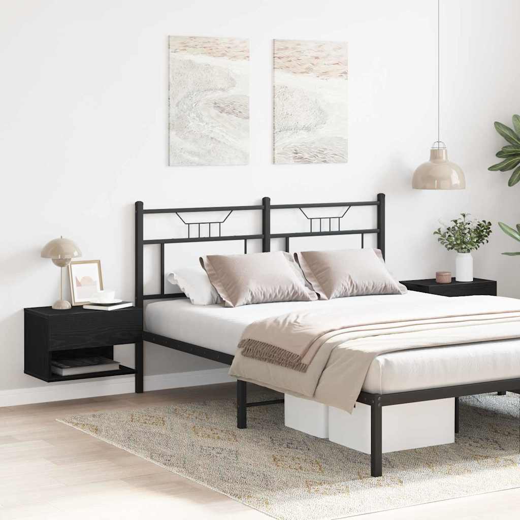 Noćni ormar 2 pcs Crni hrast 46 x 30 x 30 cm Konstruirano drvo