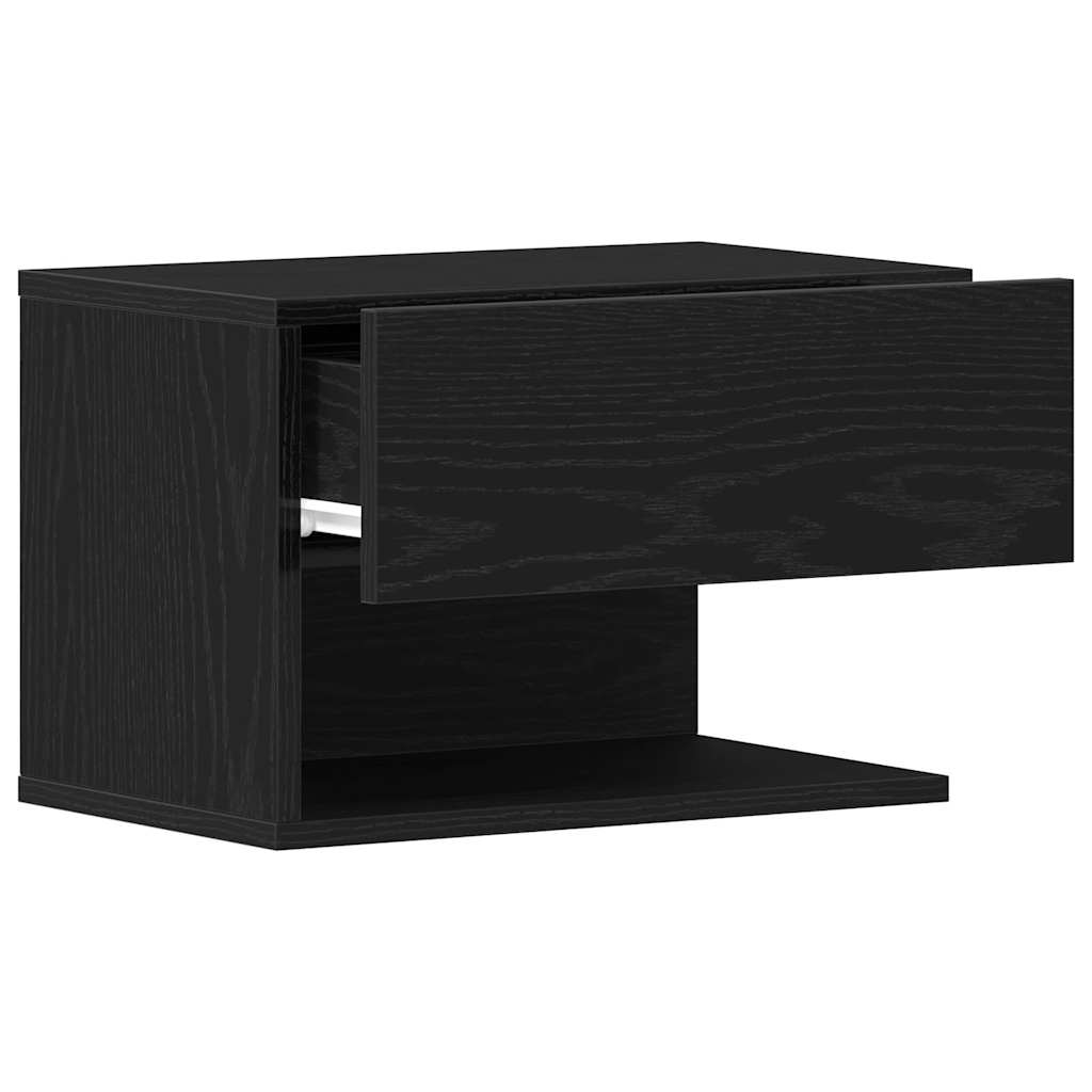 Noćni ormar 2 pcs Crni hrast 46 x 30 x 30 cm Konstruirano drvo