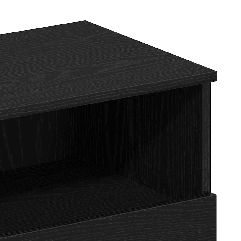 Noćni ormar 2 pcs Crni hrast 40 x 35 x 65 cm Konstruirano drvo