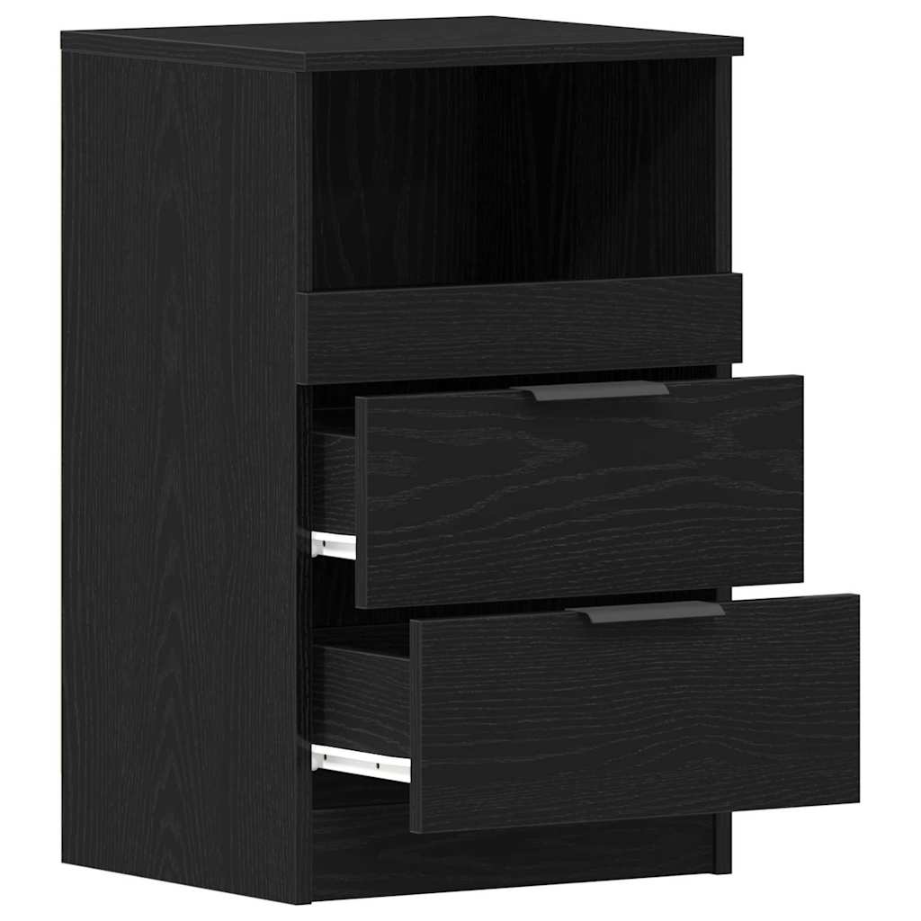 Noćni ormar 2 pcs Crni hrast 40 x 35 x 65 cm Konstruirano drvo