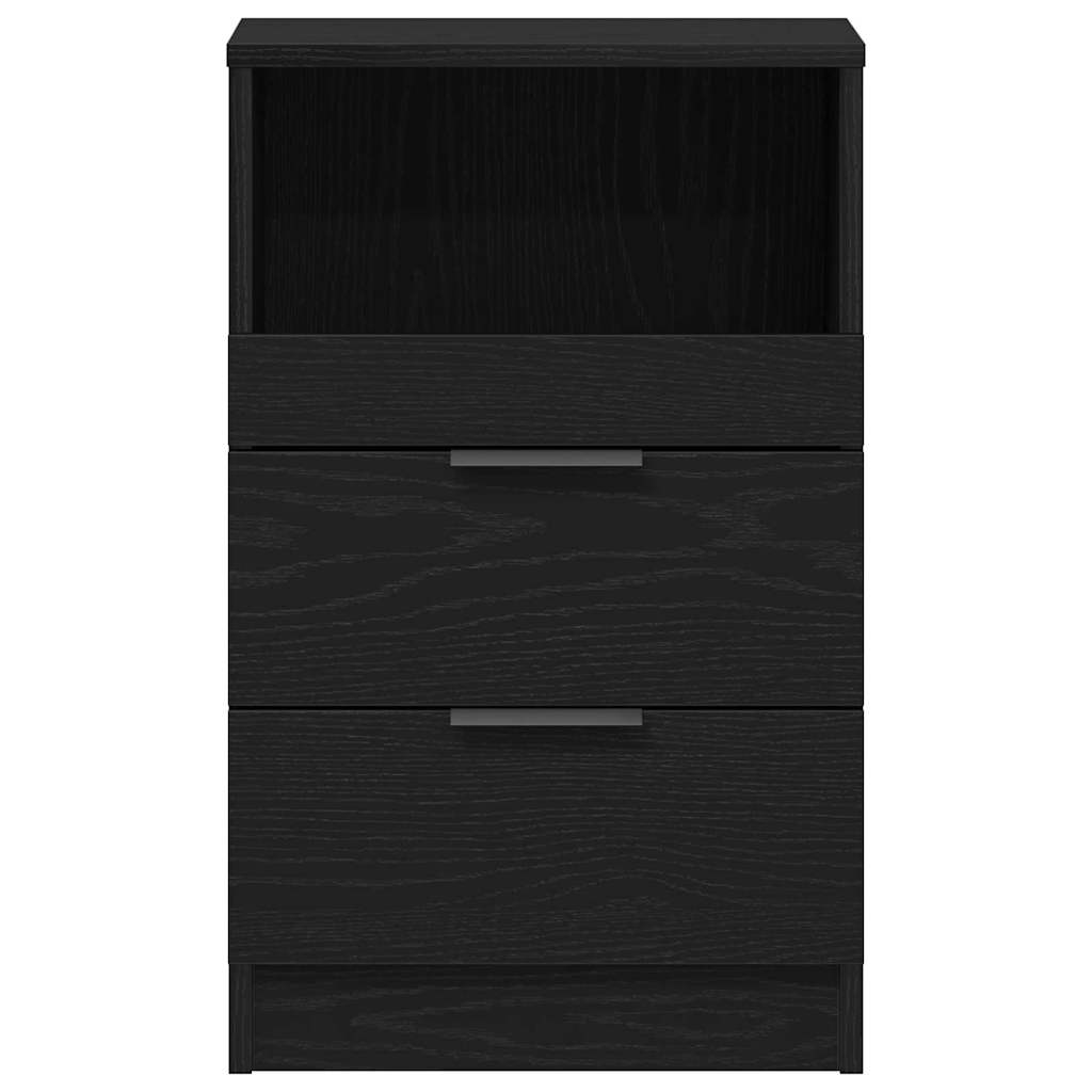 Noćni ormar 2 pcs Crni hrast 40 x 35 x 65 cm Konstruirano drvo