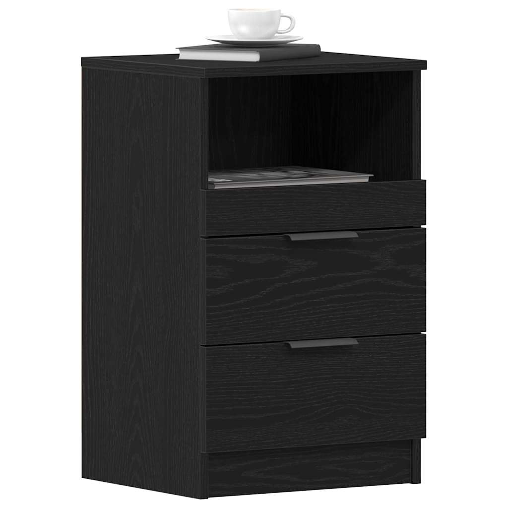 Noćni ormar 2 pcs Crni hrast 40 x 35 x 65 cm Konstruirano drvo