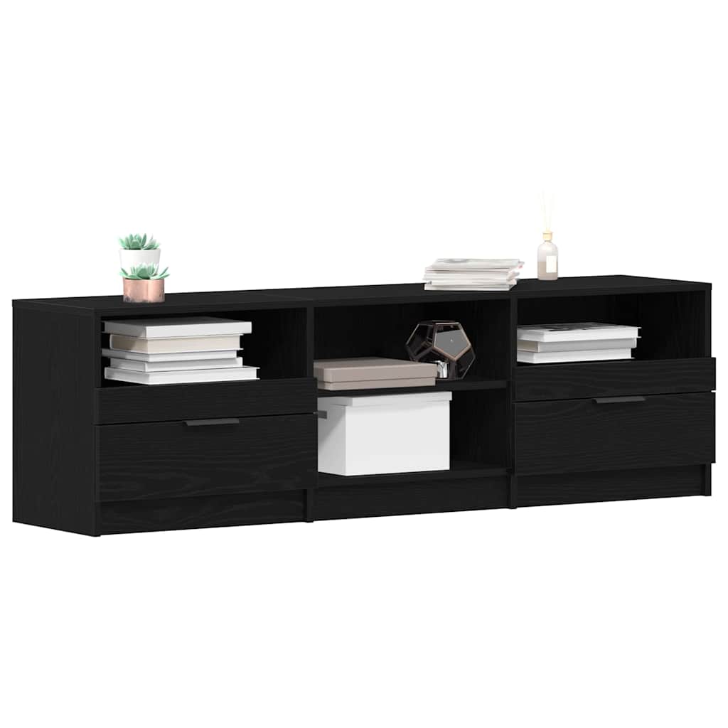 TV ormar Crni hrast 150 x 33,5 x 45 cm Konstruirano drvo