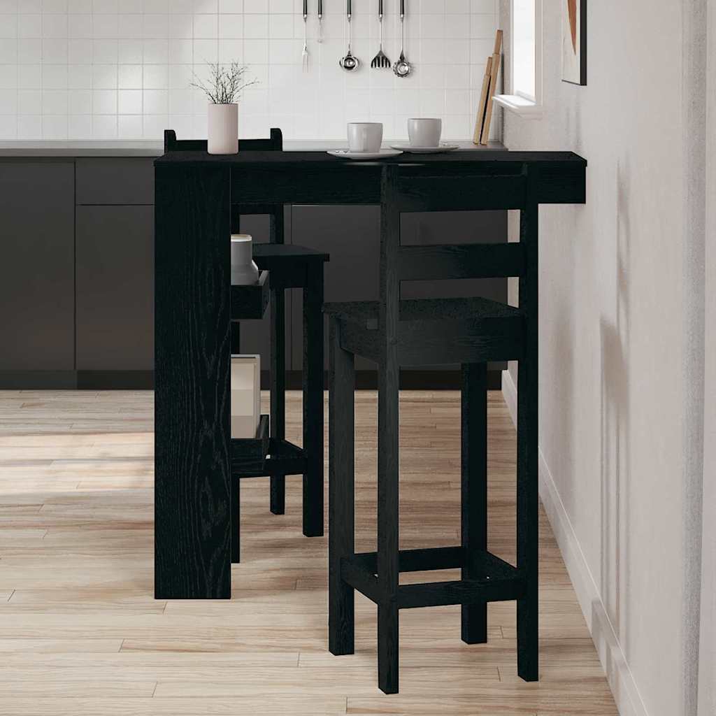 Barski Stol za Zid s policom Crni hrast 102 x 45 x 103,5 cm