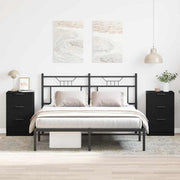 Noćni ormar 2 pcs Crni hrast 40 x 65 x 65 cm Konstruirano drvo