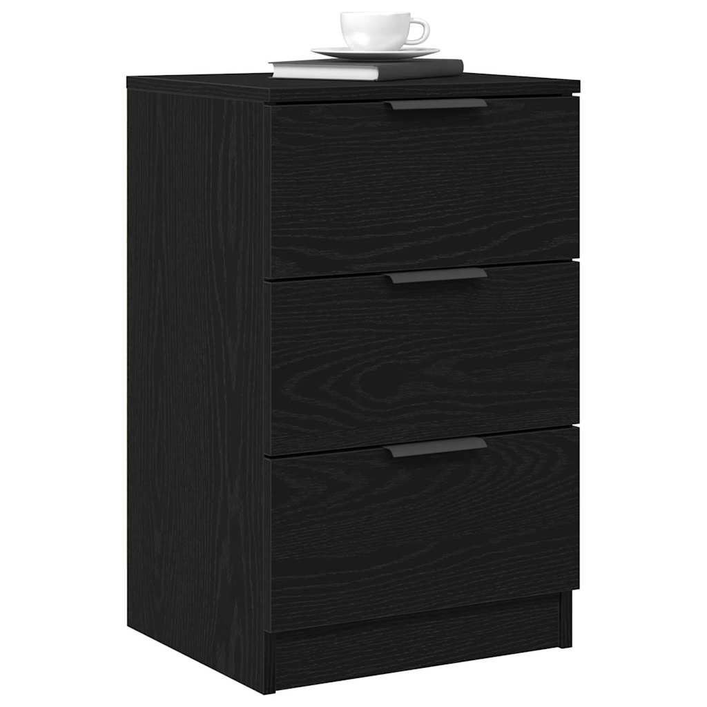 Noćni ormar 2 pcs Crni hrast 40 x 65 x 65 cm Konstruirano drvo