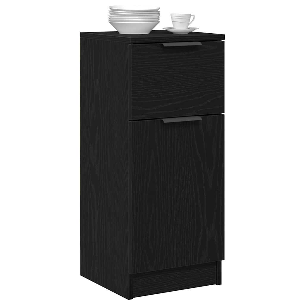 Kreveta 2 pcs Crni hrast 30 x 30 x 70 cm Konstruirano drvo