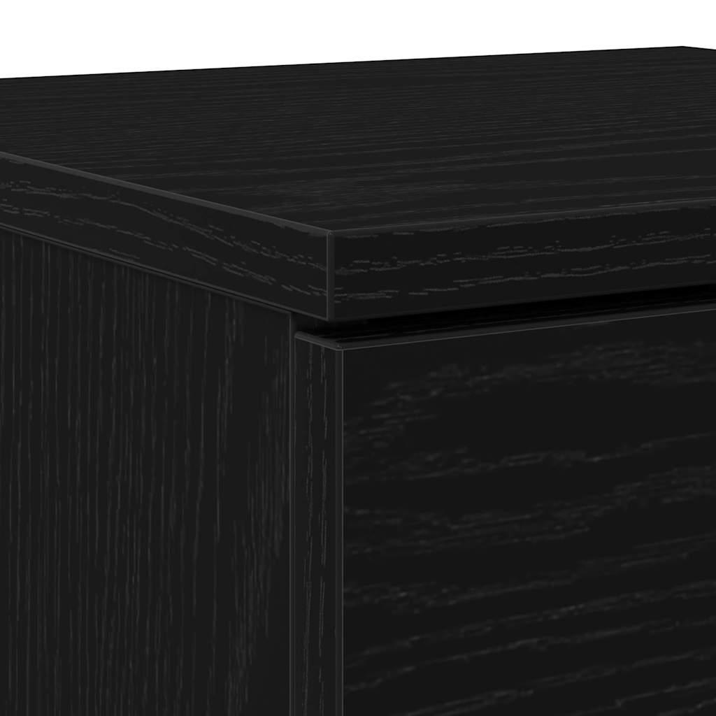 Kreveta 2 pcs Crni hrast 30 x 30 x 70 cm Konstruirano drvo