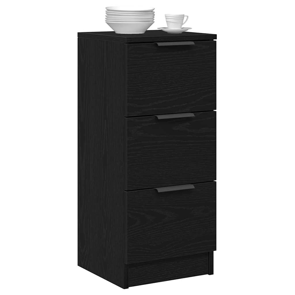 Kreveta 2 pcs Crni hrast 30 x 30 x 70 cm Konstruirano drvo