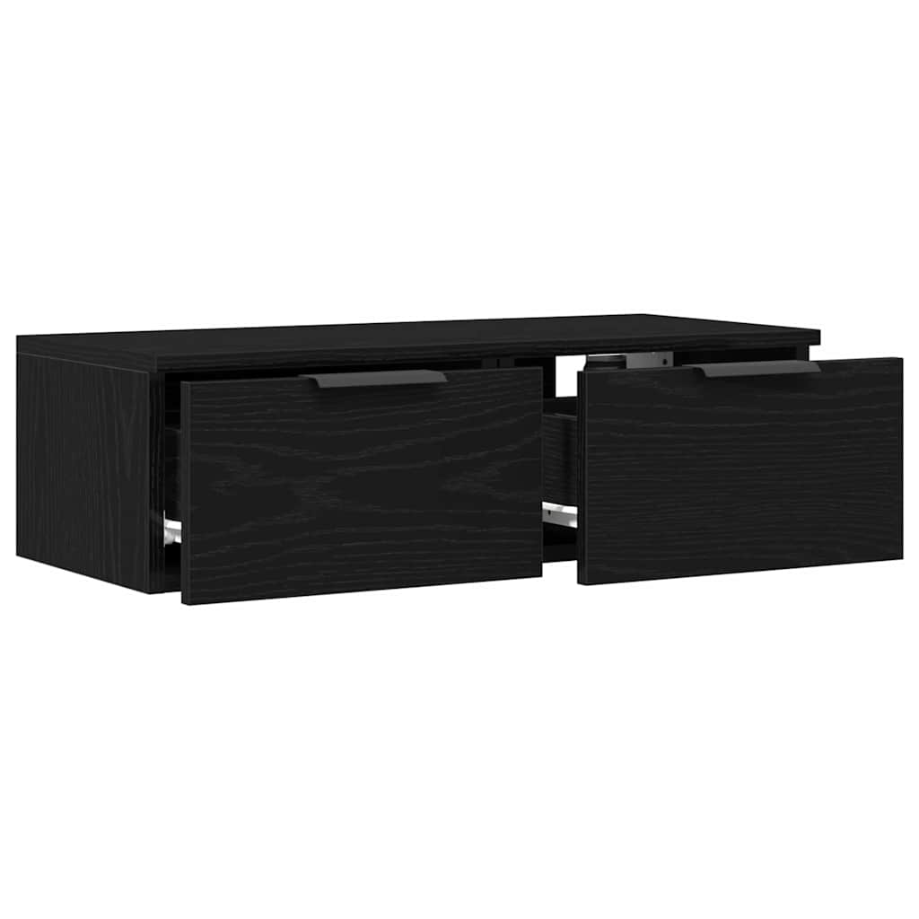 Ormar za Zid Zidne Crni hrast 68 x 30 x 20 cm Konstruirano drvo