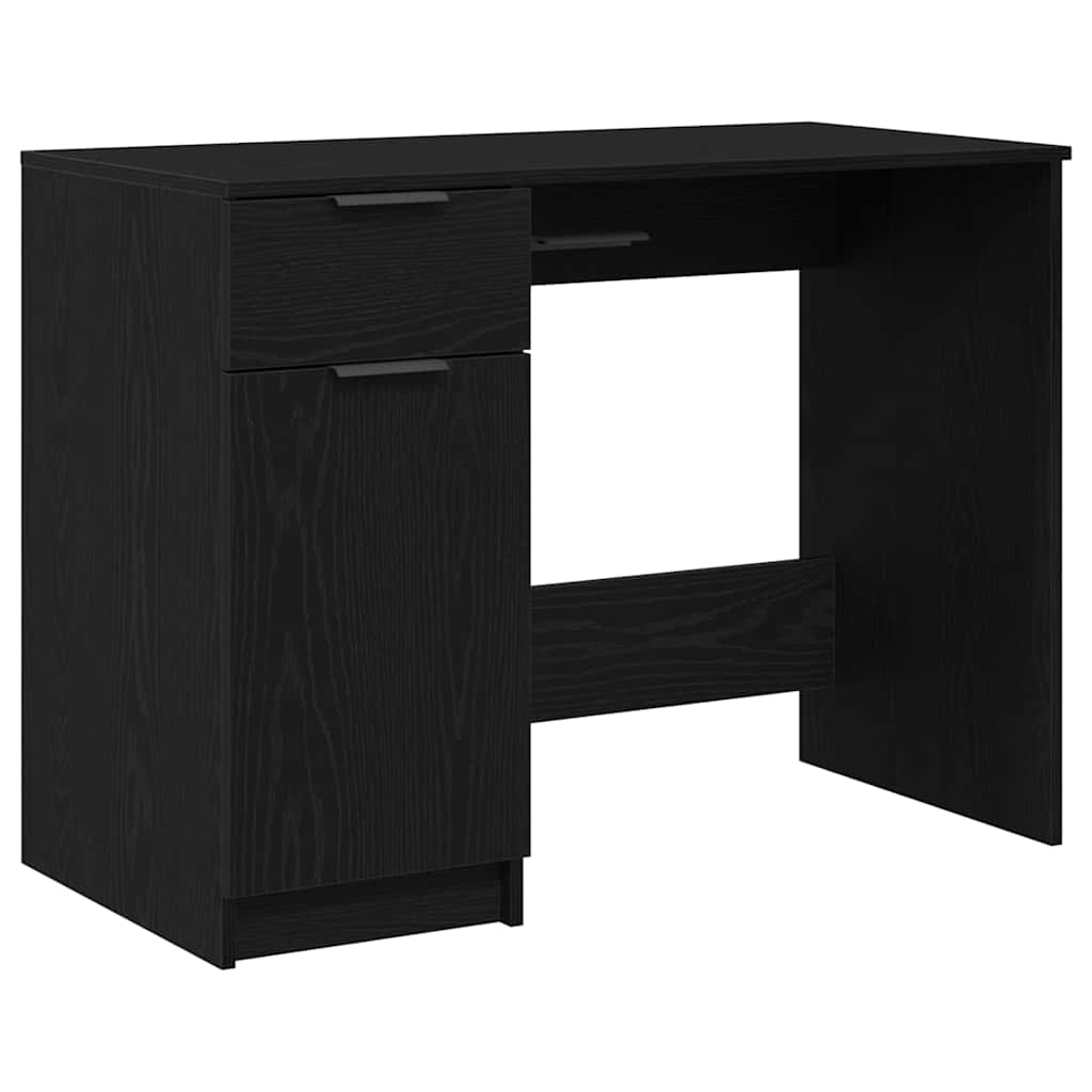Stol s ladicama Crni hrast 100 x 50 x 75 cm Konstruirano drvo