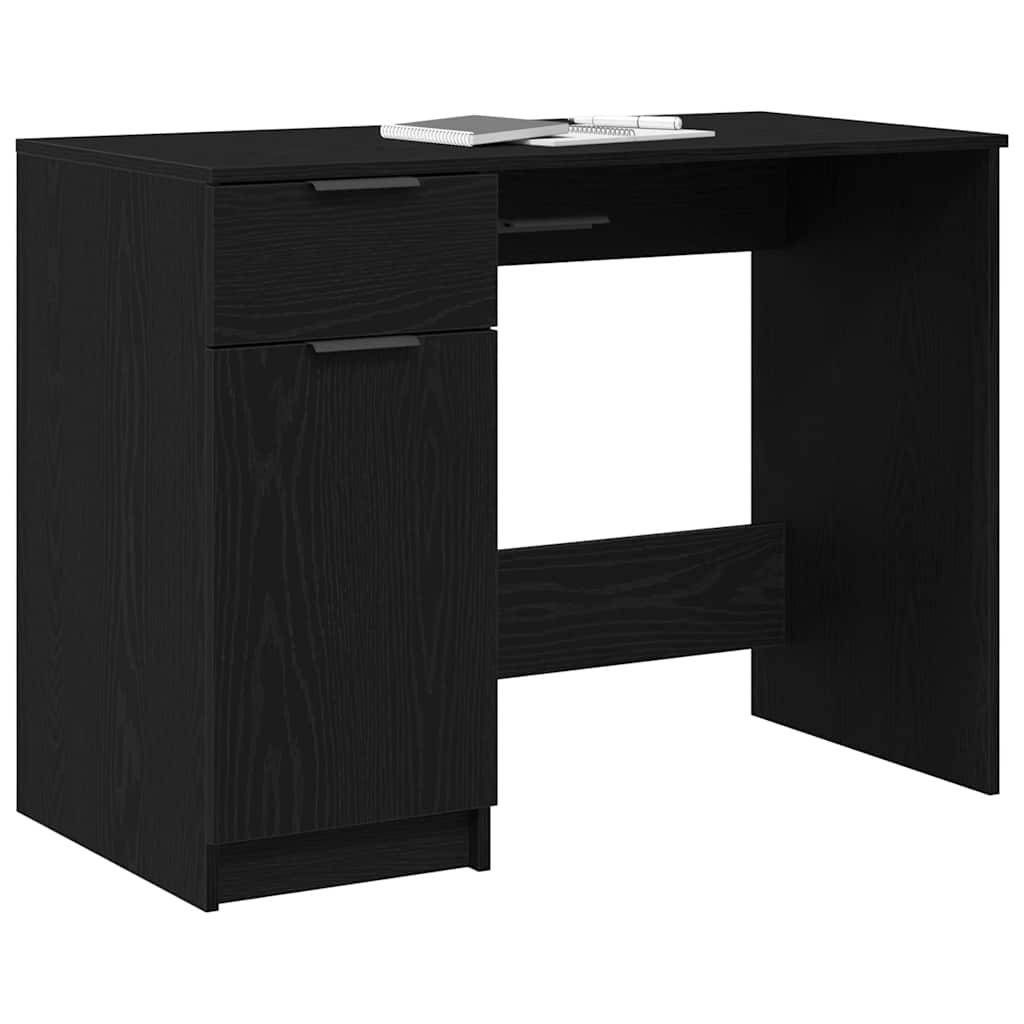 Stol s ladicama Crni hrast 100 x 50 x 75 cm Konstruirano drvo