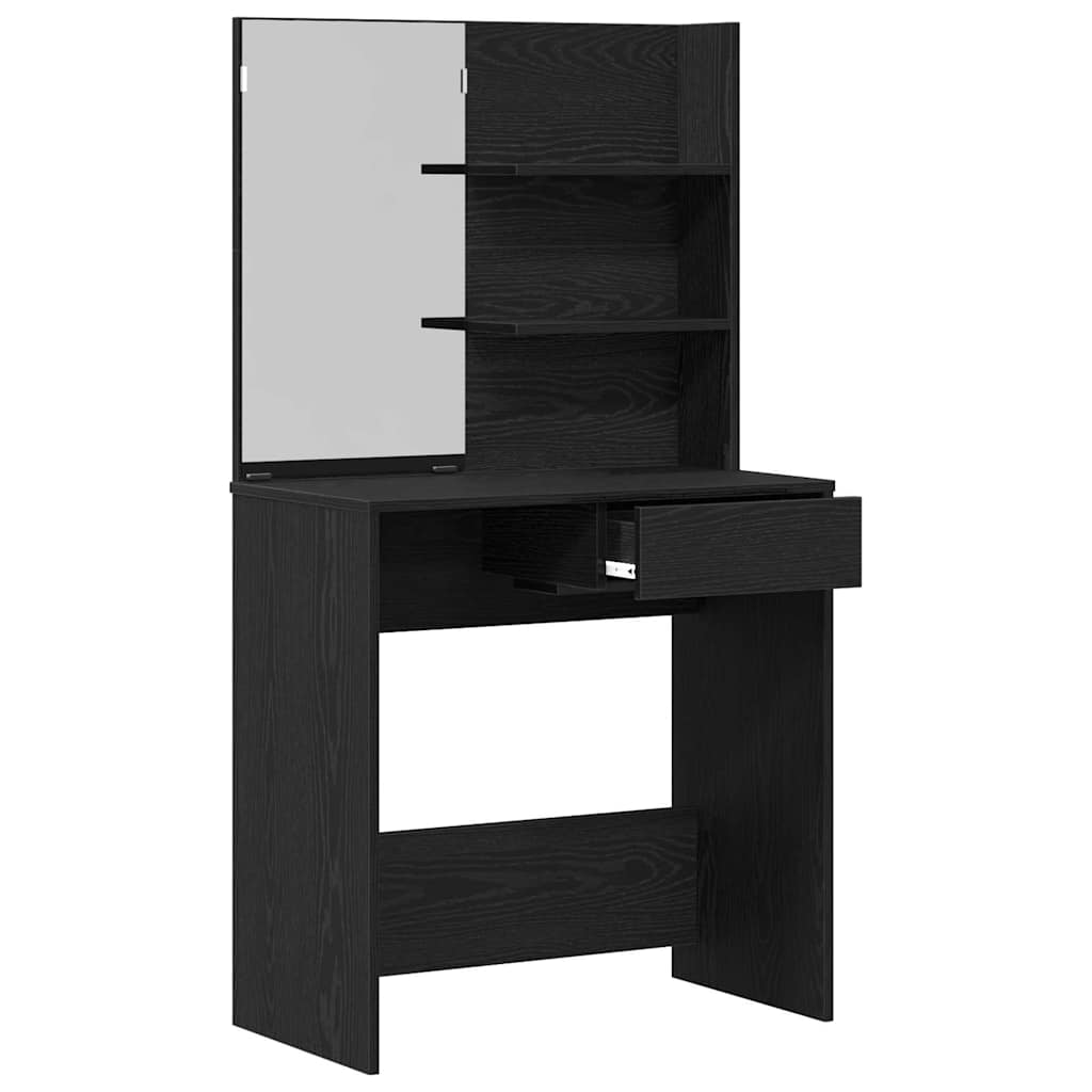 Toaletni stol Crni hrast 74,5 x 40 x 141 cm Konstruirano drvo