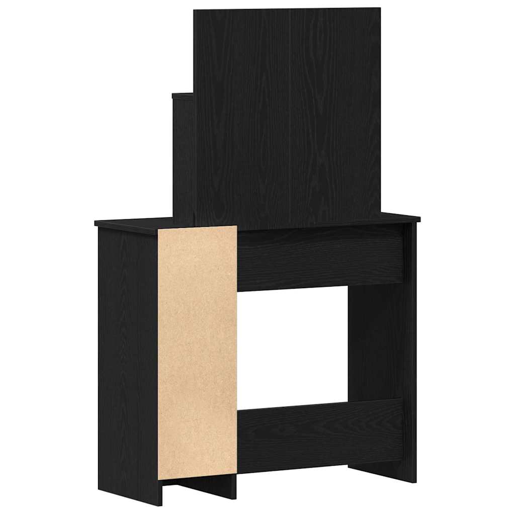 Toaletni stol Crni hrast 86,5 x 35 x 136 cm Konstruirano drvo