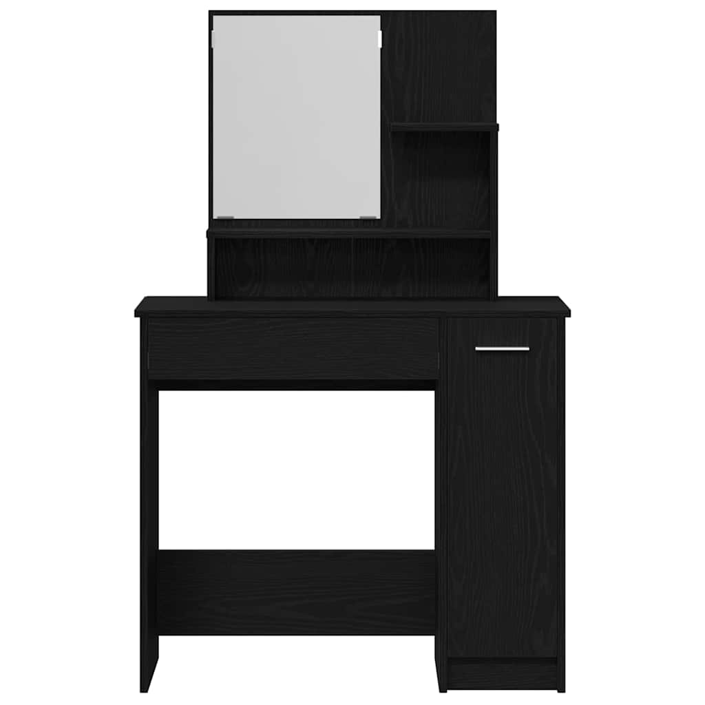 Toaletni stol Crni hrast 86,5 x 35 x 136 cm Konstruirano drvo