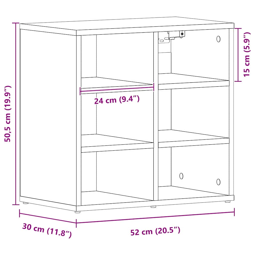 Ormar za cipele s policom 2 pcs Crni hrast 52 x 30 x 50,5 cm