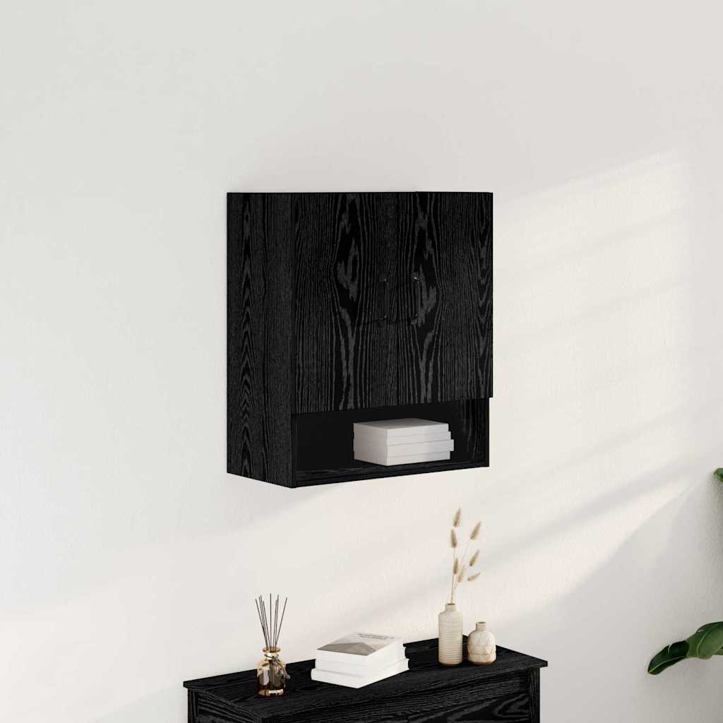Ormar za Zid Zidne Crni hrast 60 x 30 x 70 cm Konstruirano drvo